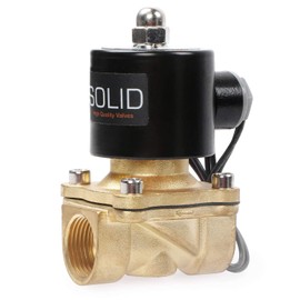 U.S. Solid 3/4" Brass Electric Solenoid Valve 24VDC N.C. Air Non-potable Water Fuel VITON