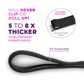 THE X BANDS Booty Bands - Heavy Resistance Bands - Booty Band - Heavy Workout Bands - Legs Workout - Yoga Burn Booty Challenge - Butt Builder - Booty Loop Bands - Resistance X Bands - 30 lb Black L/XL