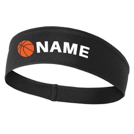 iZZYZX Basketball Name Printed Moisture Wicking Headbands - Black