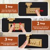 promitop Bamboo Box, locked storage decorative box with combination lock,
