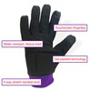 Water-Resistant Ice Skating Gloves with Protective Padding, Touchscreen Fingertips, Fleece