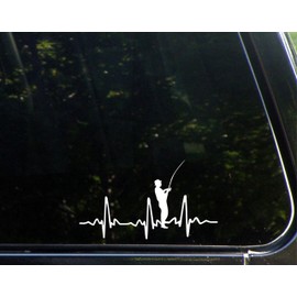 Sweet Tea Decals Fisherman - 6 1/2" x 3 3/4" - Vinyl Die Cut Decal/Bumper Sticker for Windows, Trucks, Cars, Laptops, Macbooks, Etc.