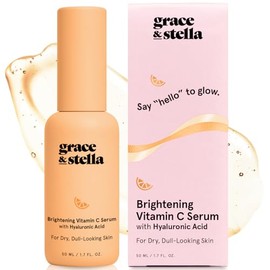 grace & stella Suero de Vitamina C para Cara (50ml / 1.7 fl oz) - Suero de Vitamina C Iluminador para Cara con Ácido Hialurónico para Reducir la Opacidad y Manchas Oscuras - Cuidado de la Piel Vegano
