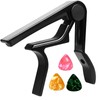 T Tersely Aluminum Alloy Guitar Capo Trigger with 3pcs Guitar