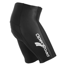 OpenRoad Men's Padded Cycling Shorts with Gel Inserts and Moisture Wicking Fabric (Medium, Black)
