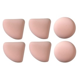FRCOLOR Tool 6pcs Lady Makeup Powder Wet Dry Fan-shaped Pva Material Easy to Use