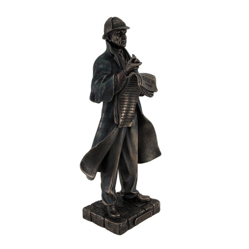 Veronese Design Detective Sherlock Holmes Metallic Bronze Statue