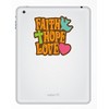 2 x 10cm Faith Hope Love Vinyl Sticker Religious Christian
