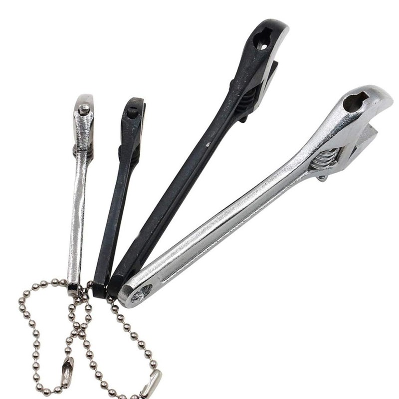 Mini Adjustable Spanner, 2.5" Small Steel Spanner Jaw Wrench Hand