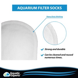 Aquatic Experts Filter Socks 200 Micron - 4 Inch Ring by 14 Inch Long – Long - Premium Aquarium Felt Filter Bags - Custom Made in The USA