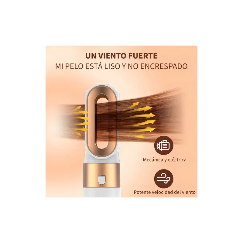Novaka 5en1 Multifunción Peine Alisador Y Rizador De Aire Caliente