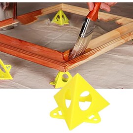 RXKFIGX Pack of 20 Painting Pyramids Yellow Cone Stand Cabinet Door Risers Cone Painting Stand Cabinet Paint Stand for Canvas Cabinet Door Riser Casting Paint Canvas Support Stand