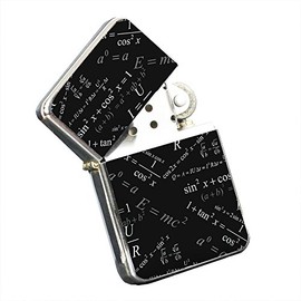 Elements of Space Math Physics - Silver Chrome Pocket Lighter