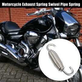 A ABSOPRO 2 Stück Auspufffedern Motorrad Universal Auspuff Rohr Feder Edelstahl Auspuff Feder für Motorrad Roller 55mm