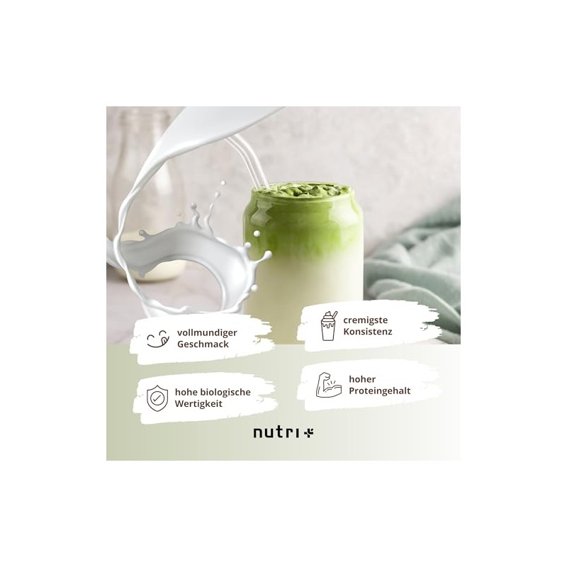 Nutri + Veganes Proteinpulver Matcha Latte 1 kg - 76%