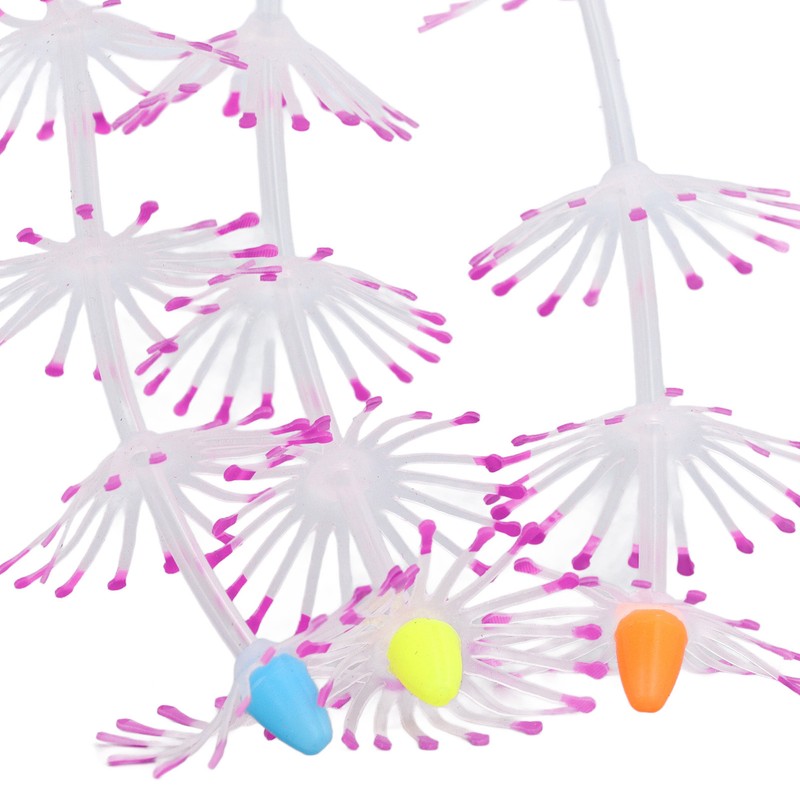 Silicone Glow Fish Tank Decorations Simulation Innovative Landscaping Glowing Artificial
