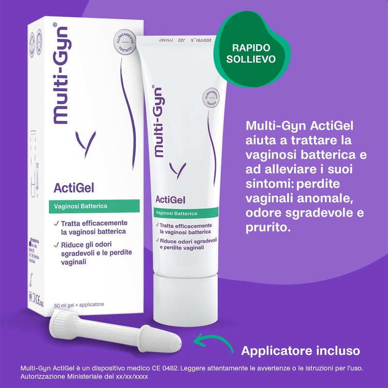 Multi-gyn ActiGel, Aiuta a ridurre i sintomi della vaginosi batterica