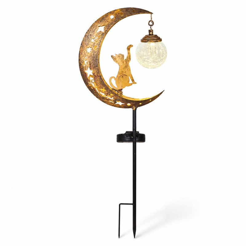 Solar Garden Stake Light for Outdoor Decor – Owl Moon