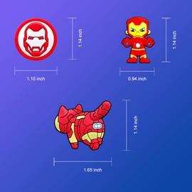 Euphaglaia Hero Charms for Clog Shoes Decoration, Superhero Charms Accessories for Men (15)