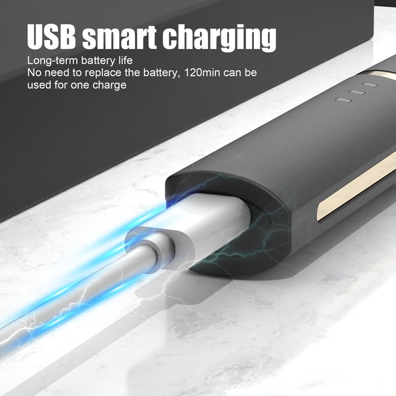 Black Electric Eyelash Curler LongLasting Heated Curler USB Charge Eyelash