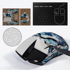 IMMOENUC Mouse Grip Tape for Viper/Viper Ultimate/Viper 8KHz Wireless Mouse, Anti-Slip Tape, PVC Material Color Seal, Skin Sweat Absorption and Anti-Slip (White Color)