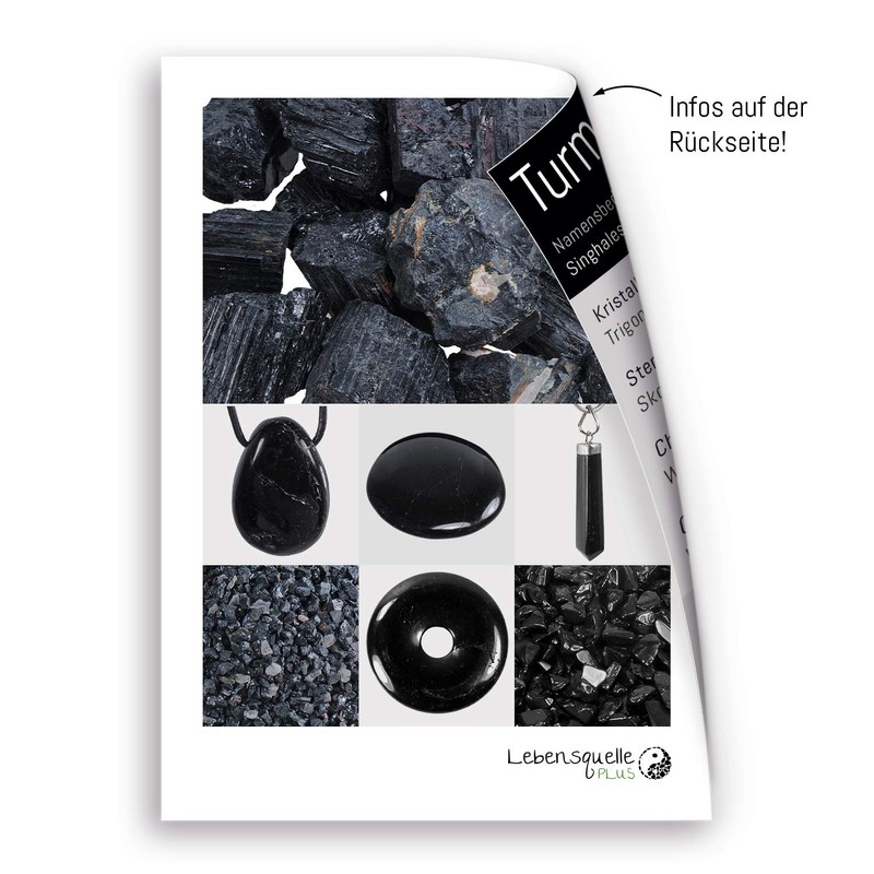 Black Tourmaline Massage Stick | Gemstone Handle 8-10 cm |