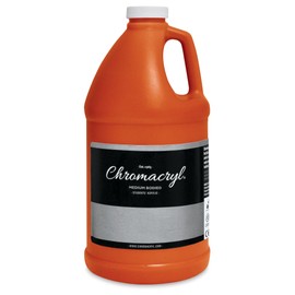 Chroma 1411 Premium Students Acrylic Paint, 0.5 gal Jug, 9.7" Height, 4.7" Width, 4.7" Length, Orange Vermilion