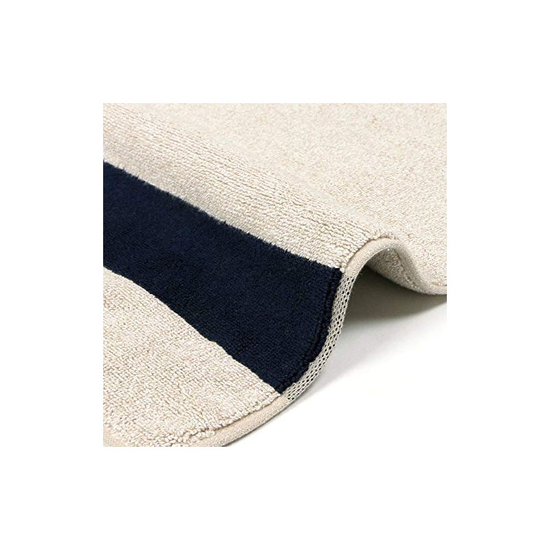 Imabari Towel Certified Absorbent Quick-Drying Bath Mat "line" 100% Cotton,