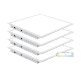 NUWATT 4 Pack 2x2 LED Panel for Drop-in Ceiling, 40W/30W/20W Selectable, 3 Color Select, 3500K/4000K/5000K, Super Bright 4400LM, 0-10V Dimmable Flat Backlit Fixture, 120V-277V, ETL Listed