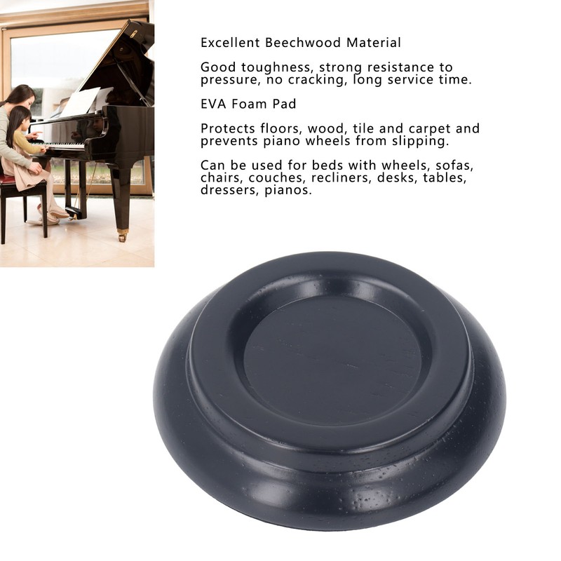 4PCS Piano Floor Protector Anti Vibration Small Size Non Slip