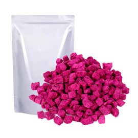 Mkostlich Freeze-dried Dragon Fruit, 3.52oz/100g Diced Dragon Fruit with 1 Ingredients, No Sugar Added, Dragonfruits Cube for Drink, Dried Dragon Fruit Snack (Pack of 1)
