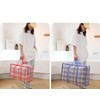 Checkered Moving Bags,Storage Totes with Zipper and Handle for Clothes,