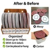 ZYRELYNX 8-Tier Sandpaper Organizer Fit for Sanding Discs 5 Inch,