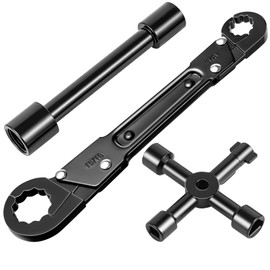 cotaour Angle Stop Wrench Kit, Plumbing Tools, Angle-on Wrench Plumber Wrench for Quick and Hassle-Free Angle Stop and Supply Nut Installations