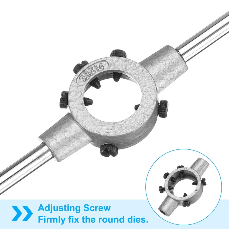 sourcing map 38mm x 14mm Die Stock Handle Wrench for
