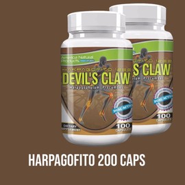 ANP 2 Bottles HARPAGOFITO ANTI INFLAMATORIO  600mg 200 Caps Harpagophytum Procumbes