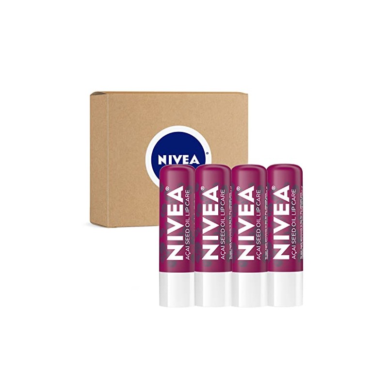 NIVEA Bálsamo labial vegano con aceite de semillas de acai