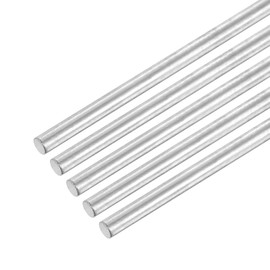 MECCANIXITY 304 Stainless Steel Round Rods, 3mm x 160mm Solid Shaft Rods for DIY Craft Model Car Helicopter Airplane, Pack of 5