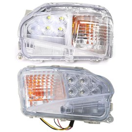BestParts Pair of DRL LED Fog Lights Front Driving Turn Signal Lamps Compatible with Toyota Prius 2012-2015 For Prius Plug-In 2014-2015 Replaces TO2531150 TO2530150 8151147060 8152147060