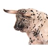 Deqube Bravo Sabanado Trotando Bull Figure, White, 17 x 8