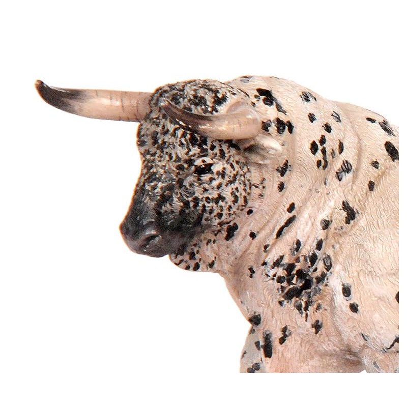 Deqube Bravo Sabanado Trotando Bull Figure, White, 17 x 8