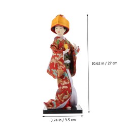 GANAZONO Handmade Kimono Geisha Doll Japanese Style Desktop Ornament for Home Decor Artistic Colors Unique Decoration for Living