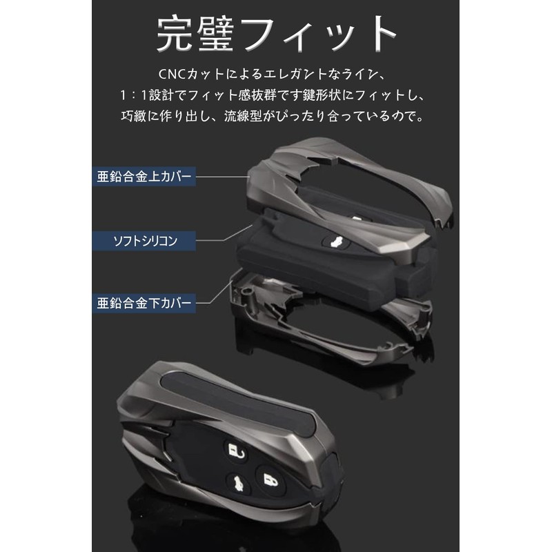 LETINGFAR Key Case for Honda, Smart Key Case, Key Cover,