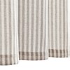 TOPICK Net Curtain Striped Linen Curtains with Stripes Kitchen Curtain