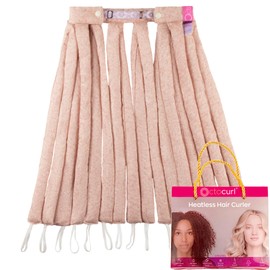 Octocurl Heatless Curls Headband - Hair Curlers to Sleep In - Heatless Curlers for Extra Long Hair (Cotton - Pink)