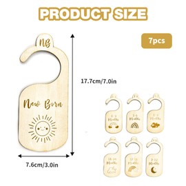 7 Pcs Baby Wardrobe Dividers, Cartoon Baby Clothes Dividers, Baby Clothes Dividers, Babies Closet Dividers for Newborn Boys Girls
