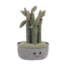 Apricot Lamb Lucky Bamboo Plant Plush Toys for Children, Soft Cute Cuddly Toy for Baby Girls and Boys, Fluffy Lucky Bamboo Plant, Green, 30 cm