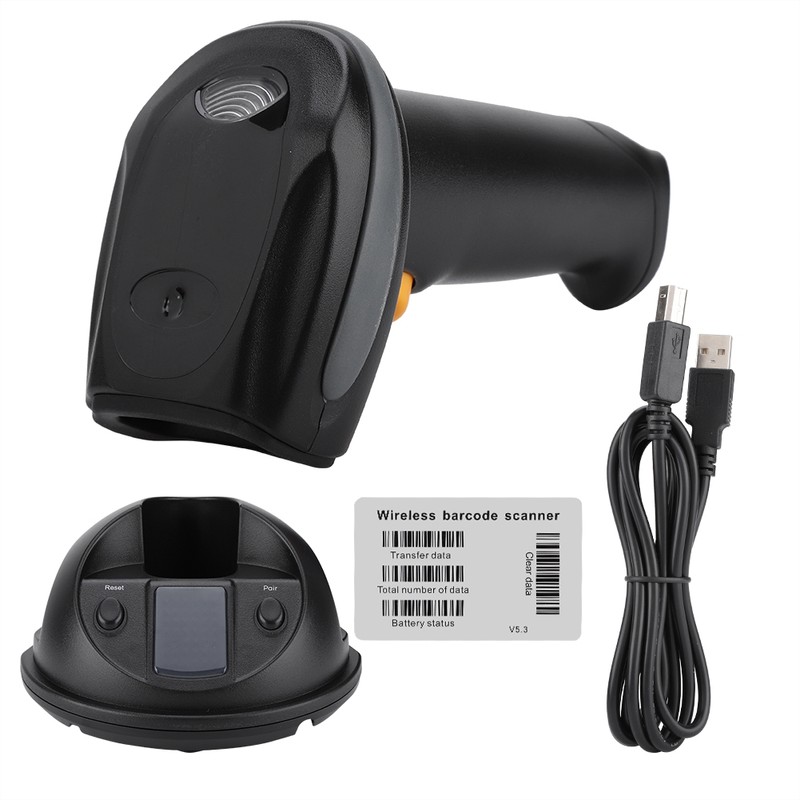 FG WX2800C 433MHz Wireless Scanner Gun 32-Bit Barcode Decoder With