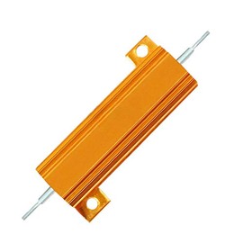 Wirewound Resistor SUPERTOOL 8.2 OHM 50W 5% Chassis Mount Aluminum Shell Wire Wound Resistors Gold Tone Aluminum Housed Resistor for LED Replacement Converter