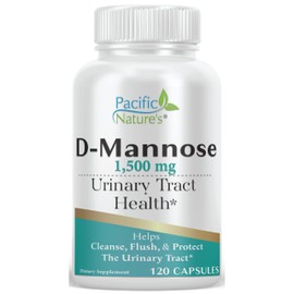 D-Mannose 1500mg, 120 Capsules. D-Mannose is a Cranberry Extract That is Beneficial to The Urinary Tract. Gluten, Dairy, Sugar, and Soy Free. Non GMO and No Artificial Flavors.